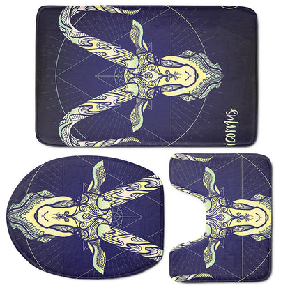Astrological Capricorn Sign Print 3 Piece Bath Mat Set