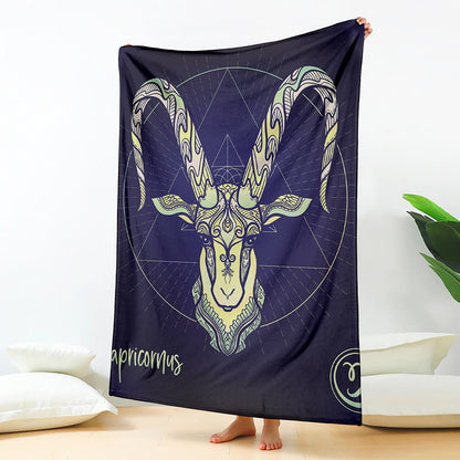 Astrological Capricorn Sign Print Blanket
