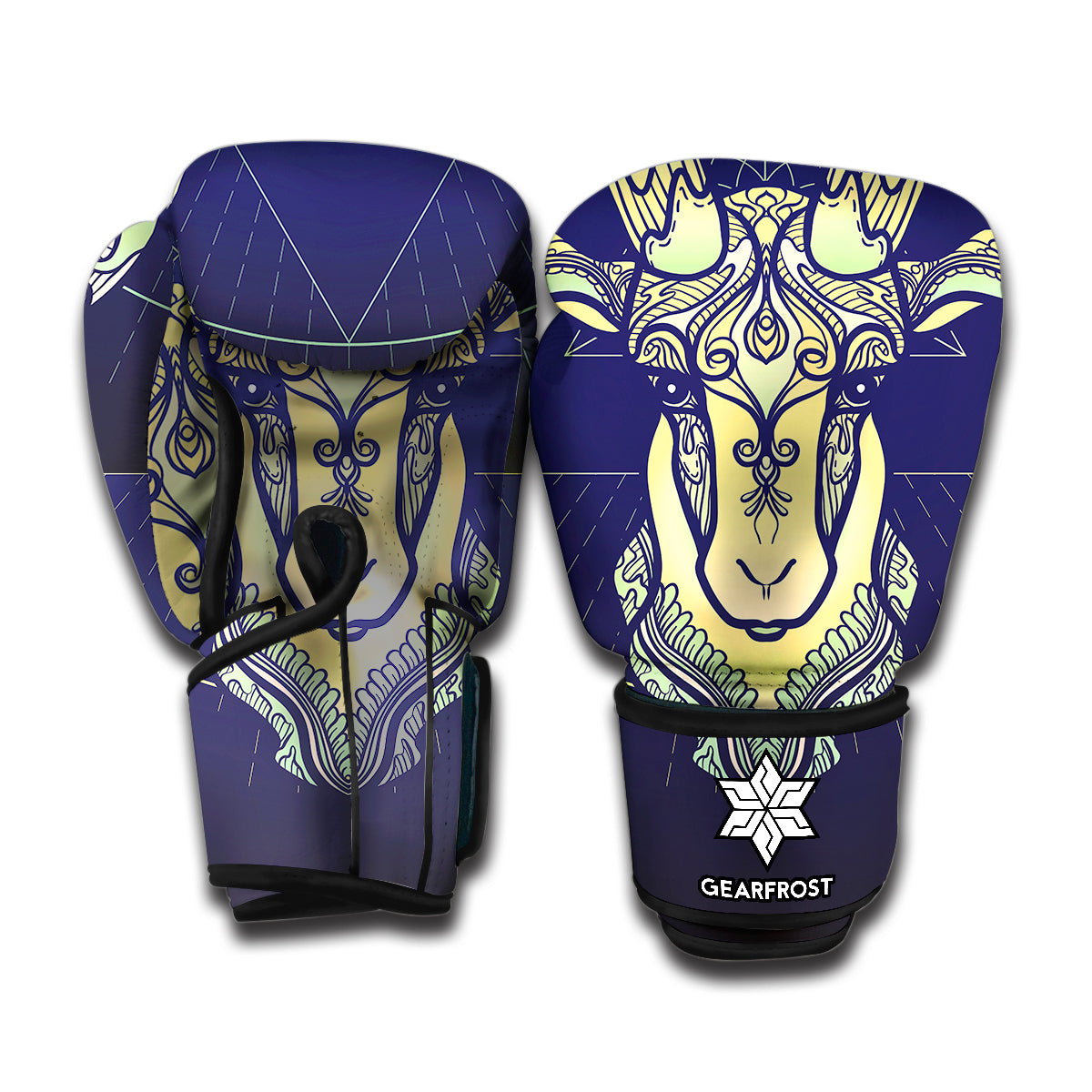 Astrological Capricorn Sign Print Boxing Gloves