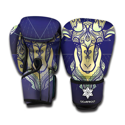 Astrological Capricorn Sign Print Boxing Gloves