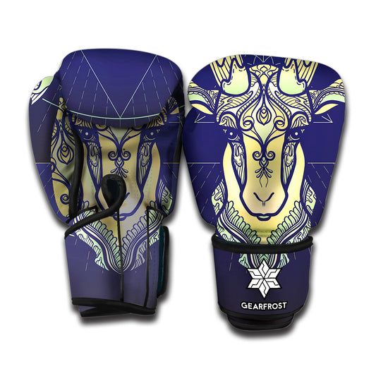 Astrological Capricorn Sign Print Boxing Gloves