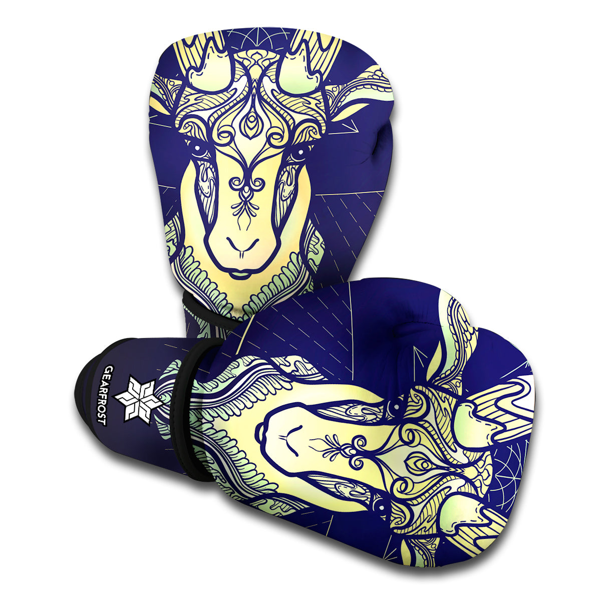 Astrological Capricorn Sign Print Boxing Gloves
