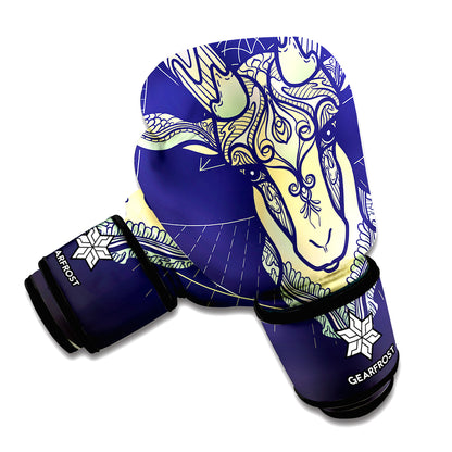 Astrological Capricorn Sign Print Boxing Gloves