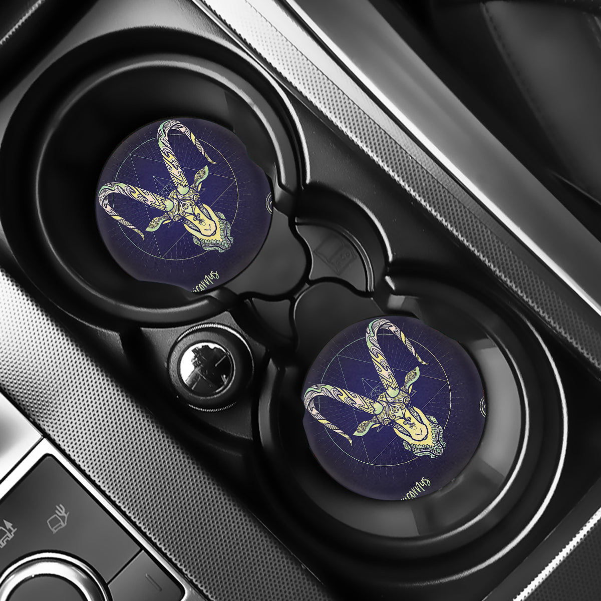 Astrological Capricorn Sign Print Car Coasters