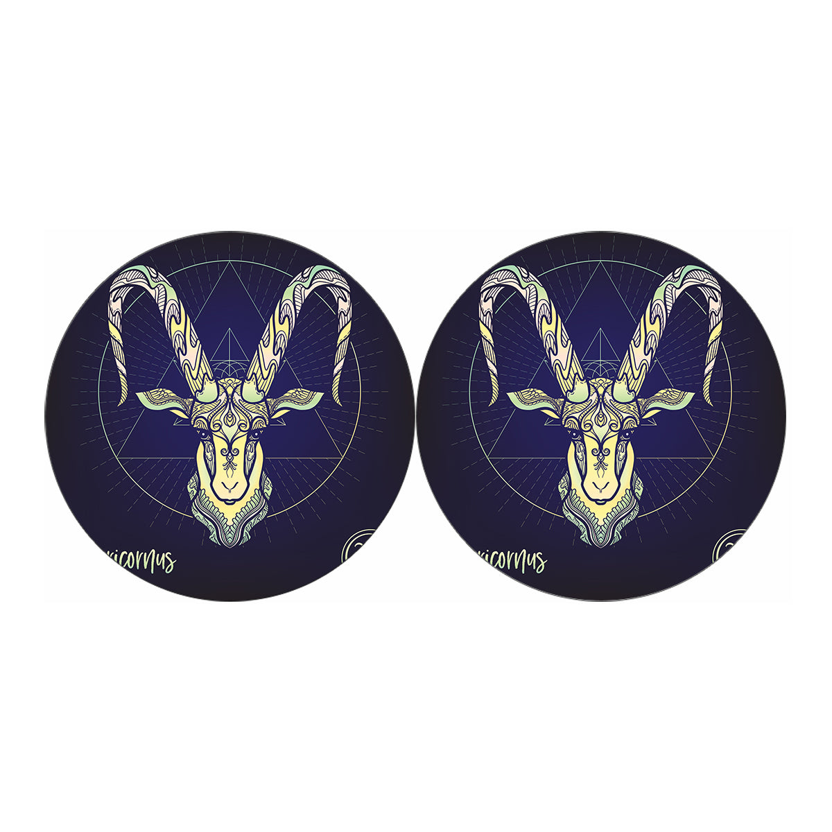 Astrological Capricorn Sign Print Car Coasters