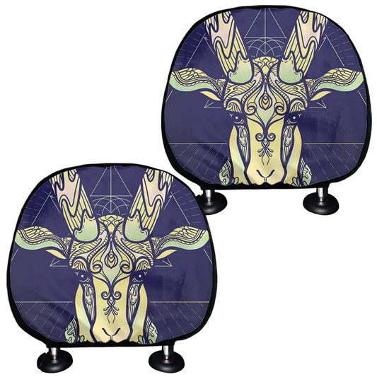 Astrological Capricorn Sign Print Car Headrest Covers