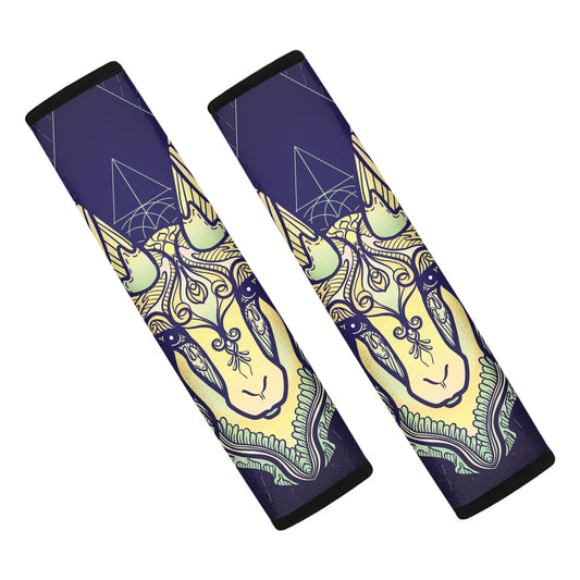 Astrological Capricorn Sign Print Car Seat Belt Covers