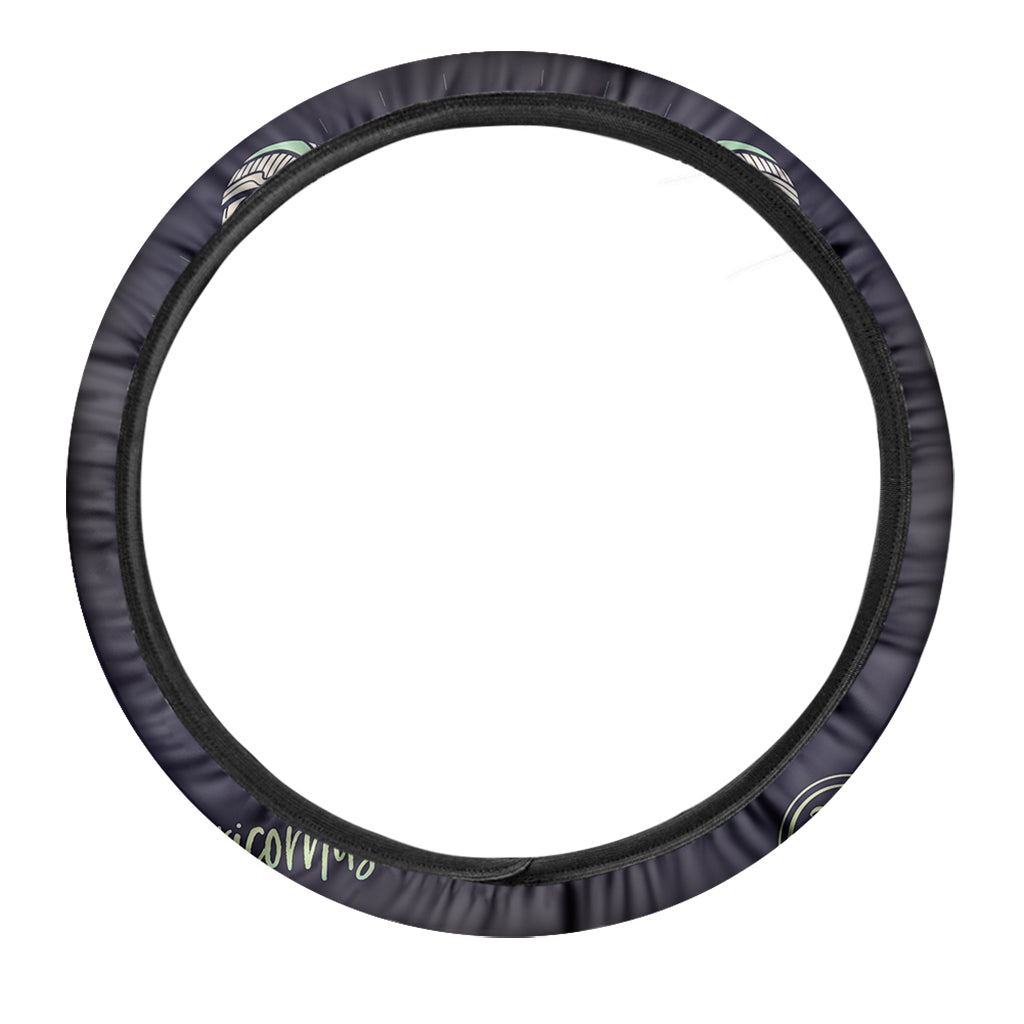 Astrological Capricorn Sign Print Car Steering Wheel Cover