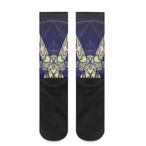 Astrological Capricorn Sign Print Crew Socks