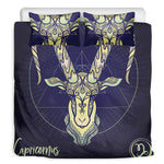 Astrological Capricorn Sign Print Duvet Cover Bedding Set