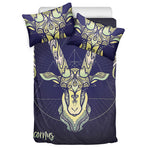 Astrological Capricorn Sign Print Duvet Cover Bedding Set