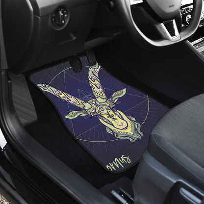 Astrological Capricorn Sign Print Front and Back Car Floor Mats