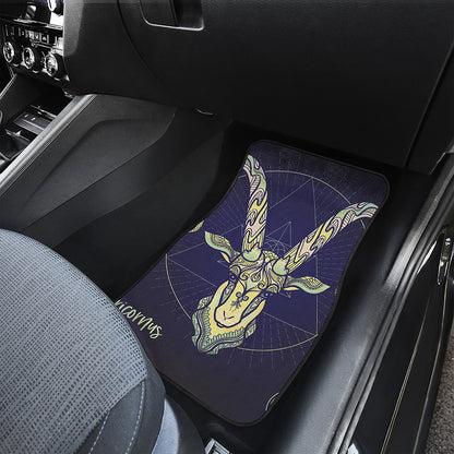 Astrological Capricorn Sign Print Front Car Floor Mats