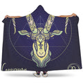 Astrological Capricorn Sign Print Hooded Blanket
