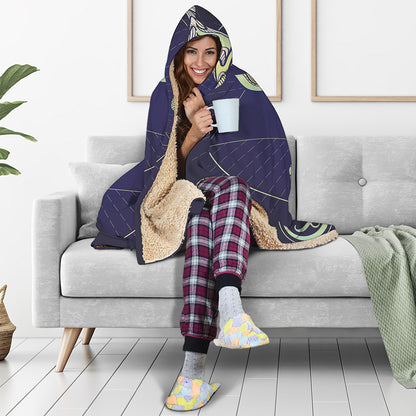 Astrological Capricorn Sign Print Hooded Blanket