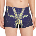 Astrological Capricorn Sign Print Men's Boxer Briefs