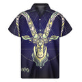 Astrological Capricorn Sign Print Men's Short Sleeve Shirt