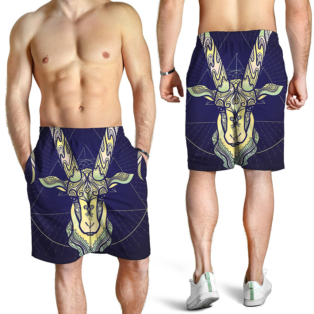 Astrological Capricorn Sign Print Men's Shorts