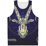 Astrological Capricorn Sign Print Men's Tank Top