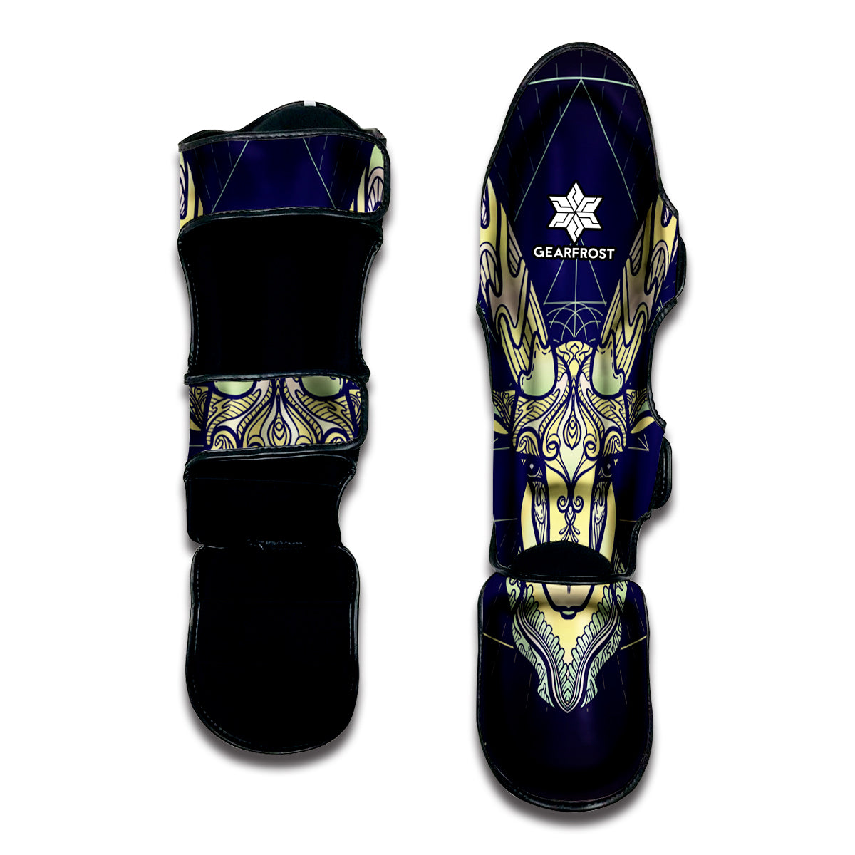 Astrological Capricorn Sign Print Muay Thai Shin Guard