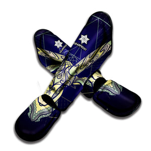 Astrological Capricorn Sign Print Muay Thai Shin Guard