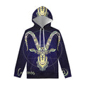 Astrological Capricorn Sign Print Pullover Hoodie