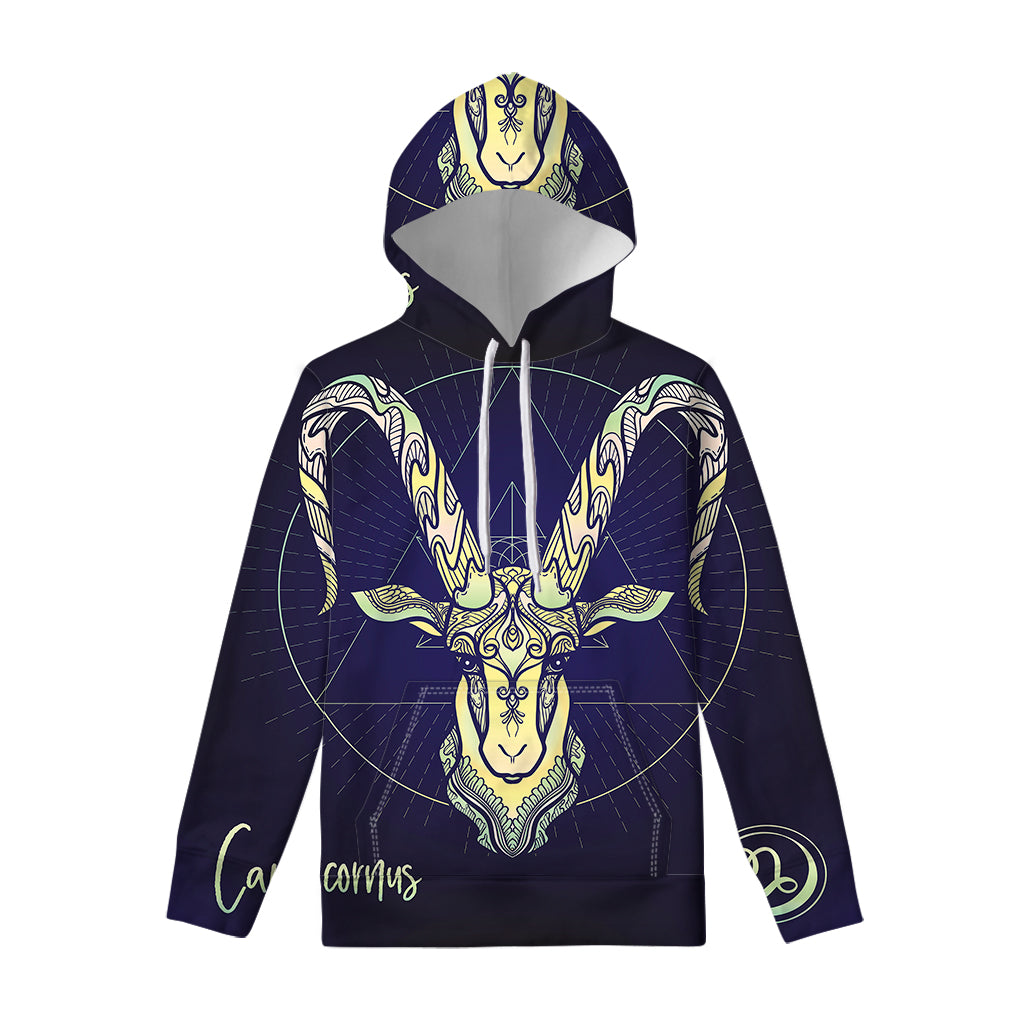 Astrological Capricorn Sign Print Pullover Hoodie