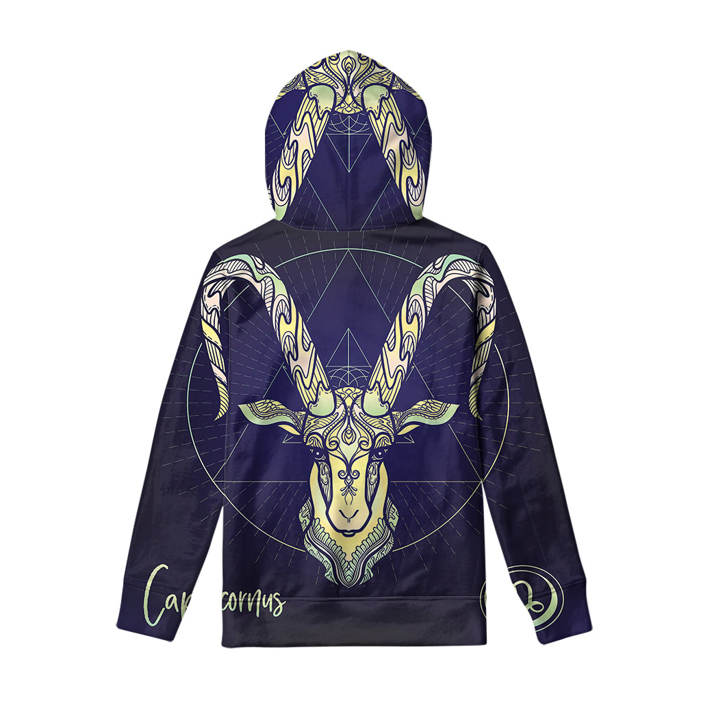 Astrological Capricorn Sign Print Pullover Hoodie