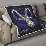 Astrological Capricorn Sign Print Quilt