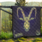 Astrological Capricorn Sign Print Quilt