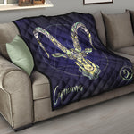 Astrological Capricorn Sign Print Quilt
