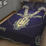 Astrological Capricorn Sign Print Quilt Bed Set