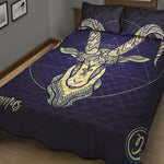 Astrological Capricorn Sign Print Quilt Bed Set