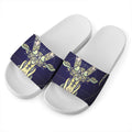 Astrological Capricorn Sign Print White Slide Sandals