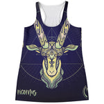 Astrological Capricorn Sign Print Women's Racerback Tank Top