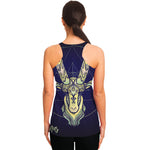 Astrological Capricorn Sign Print Women's Racerback Tank Top
