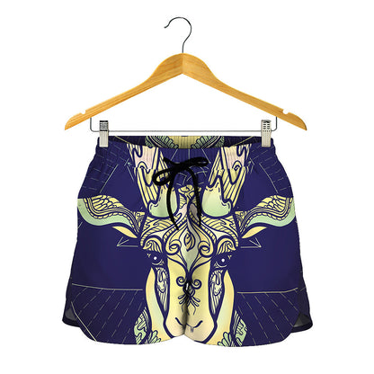 Astrological Capricorn Sign Print Women's Shorts