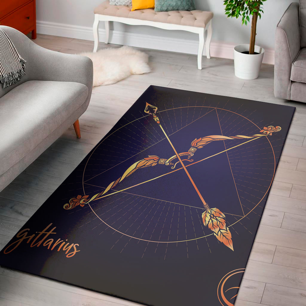 Astrological Sagittarius Sign Print Area Rug