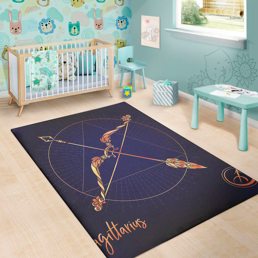 Astrological Sagittarius Sign Print Area Rug