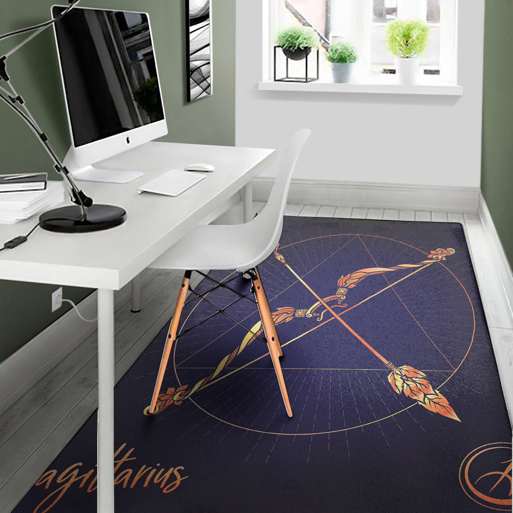 Astrological Sagittarius Sign Print Area Rug