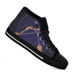 Astrological Sagittarius Sign Print Black High Top Shoes