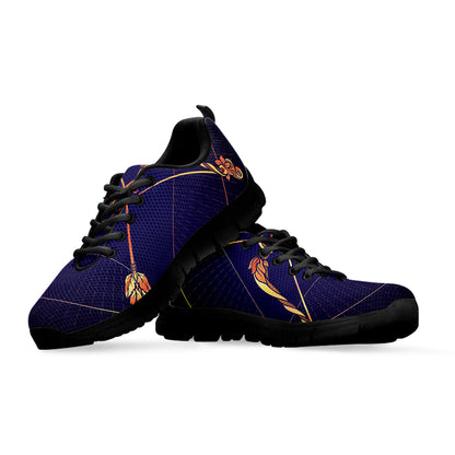 Astrological Sagittarius Sign Print Black Sneakers