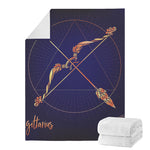 Astrological Sagittarius Sign Print Blanket