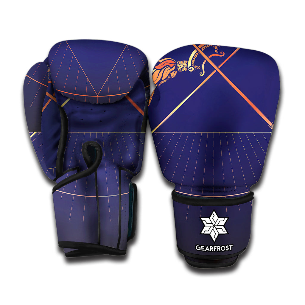 Astrological Sagittarius Sign Print Boxing Gloves