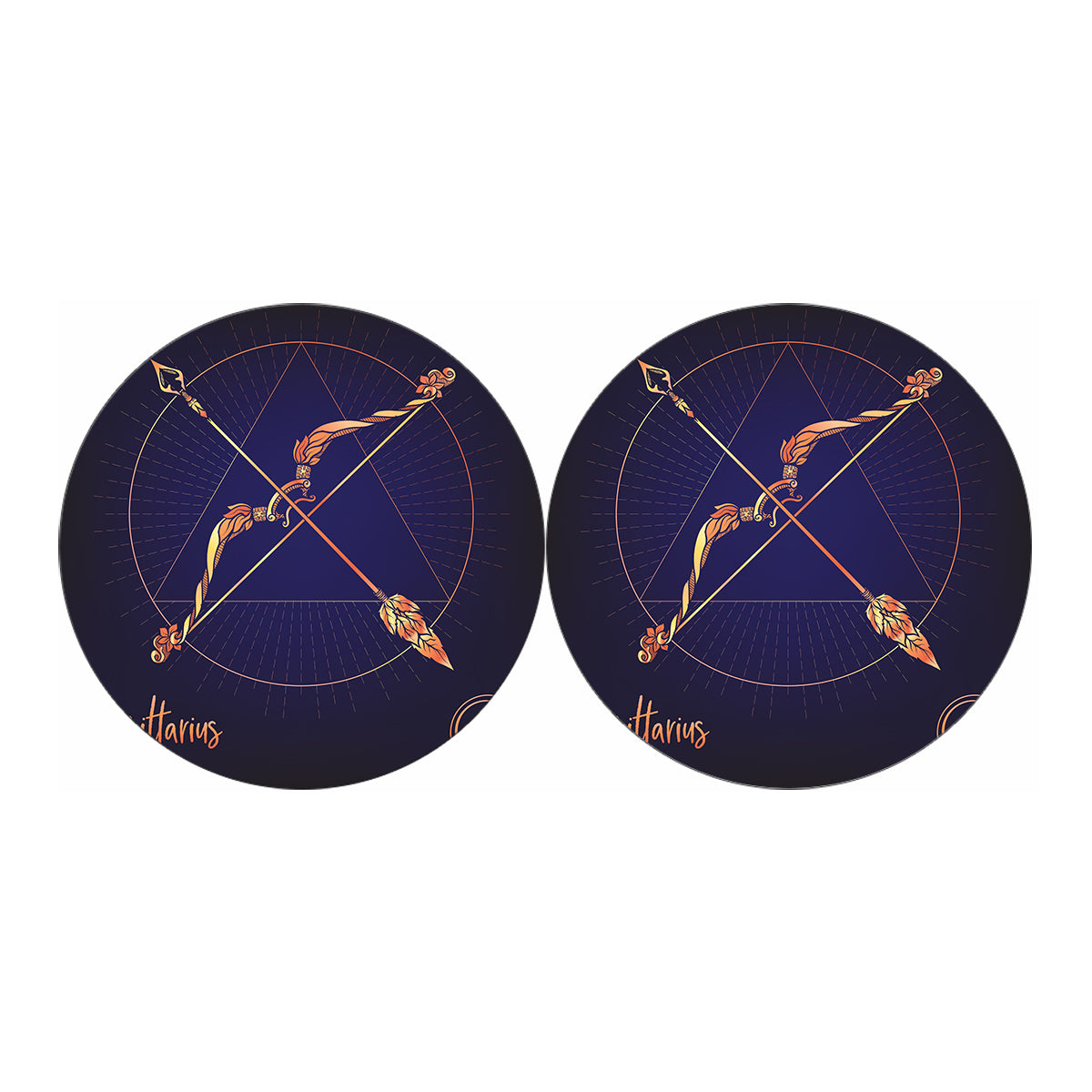 Astrological Sagittarius Sign Print Car Coasters