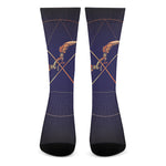 Astrological Sagittarius Sign Print Crew Socks