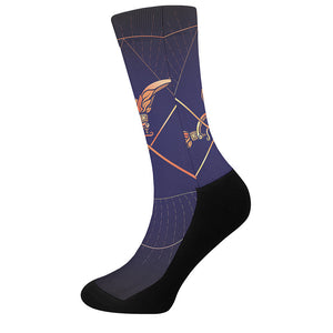 Astrological Sagittarius Sign Print Crew Socks