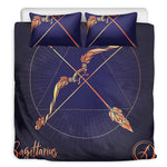 Astrological Sagittarius Sign Print Duvet Cover Bedding Set