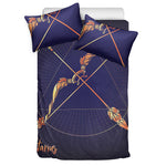 Astrological Sagittarius Sign Print Duvet Cover Bedding Set
