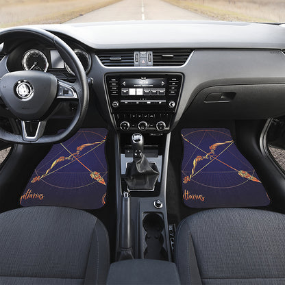 Astrological Sagittarius Sign Print Front and Back Car Floor Mats